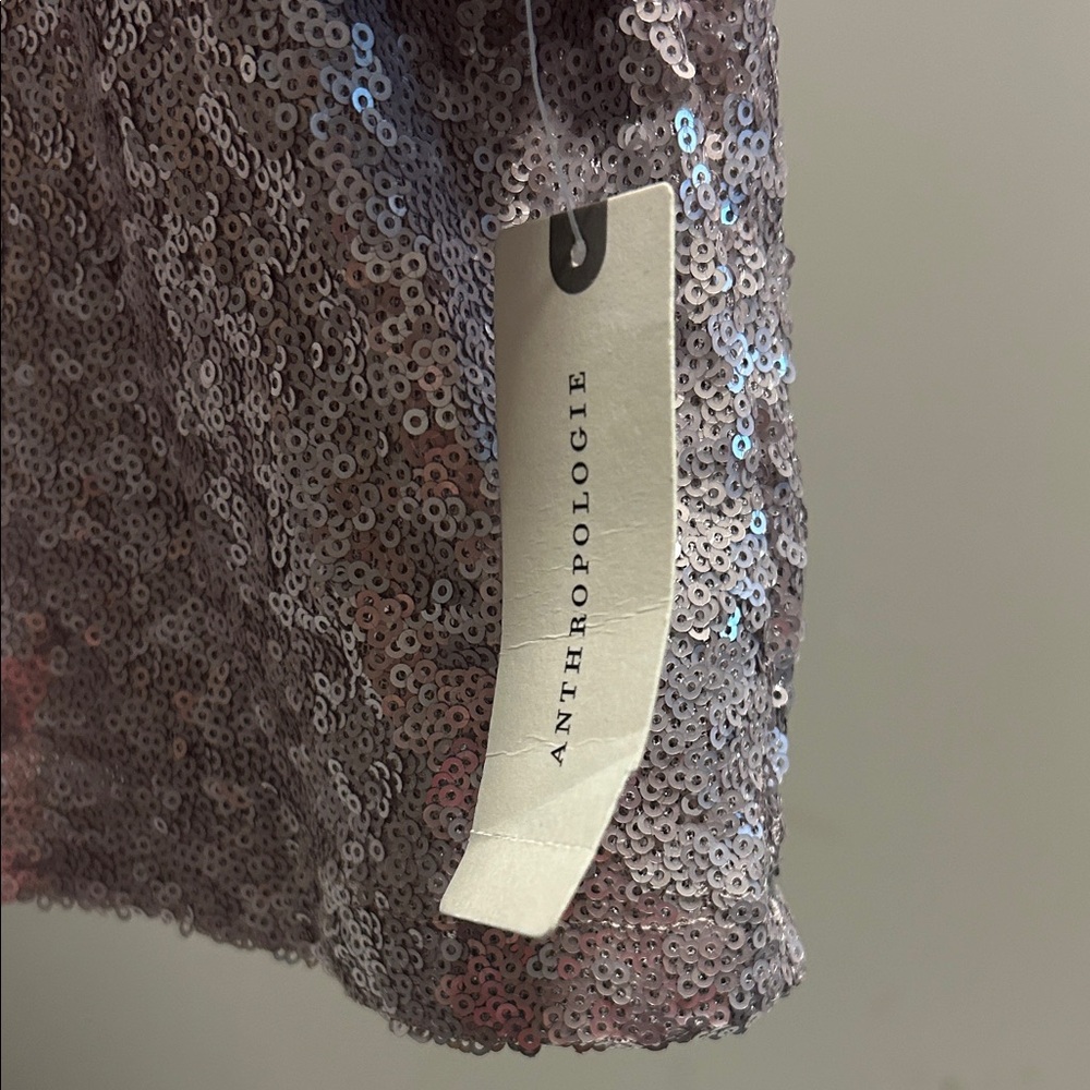 Anthropologie Lavender Sequin Blouse - Picture 3 of 9